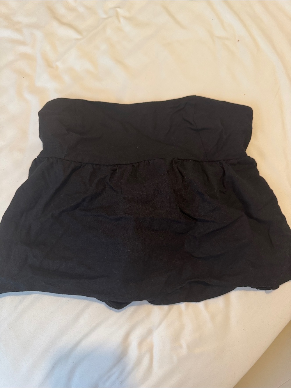 Black Strapless Bandeau Tube Top